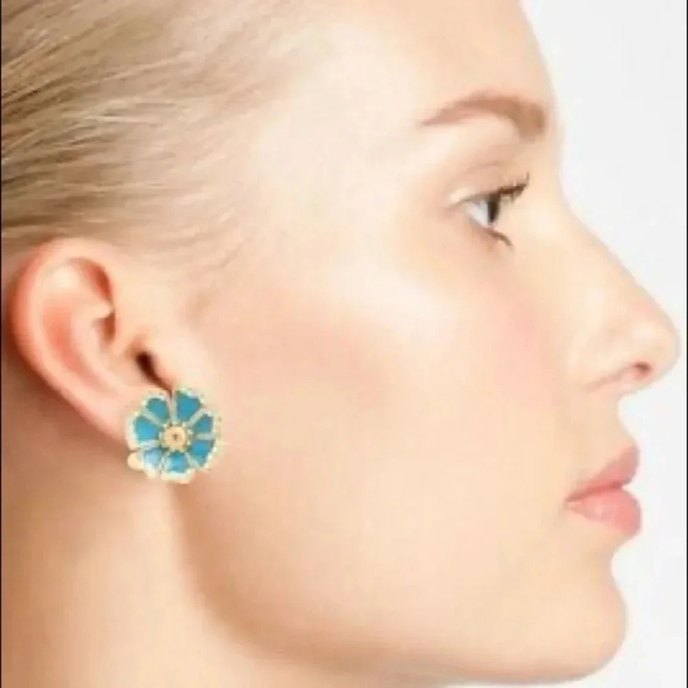 Kate Spade Garden Grove Blue Jeweled Earrings